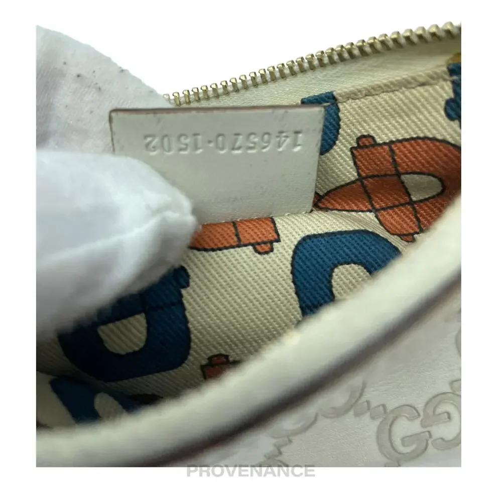 🔴 Gucci Zip Pouch Wallet - Ivory Guccissima Leather - Picture 8 of 8